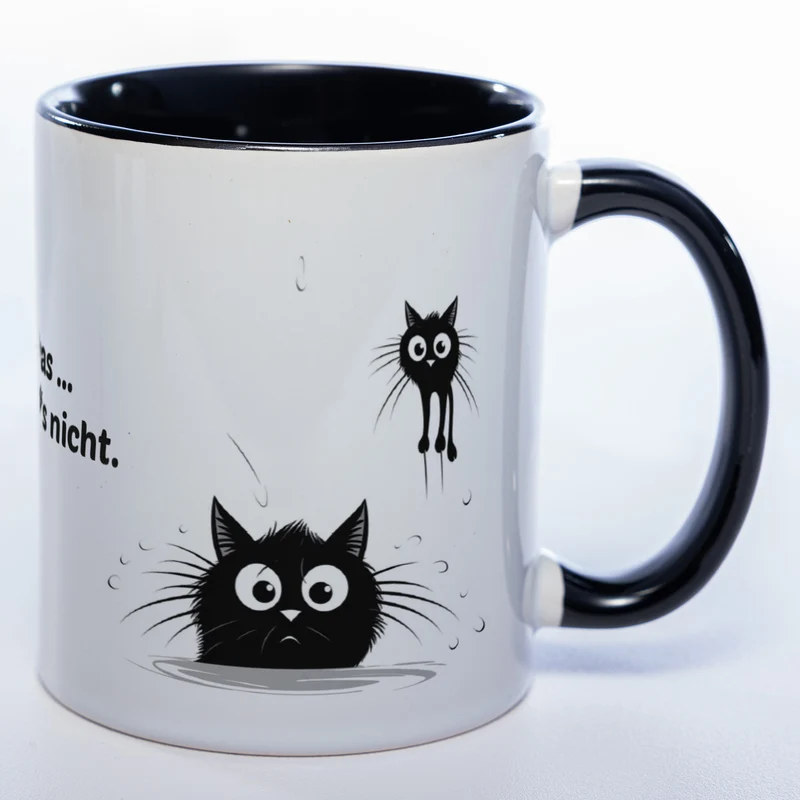 Egal was ... ich wars nicht - spülmaschinenfeste Katzen Motiv-Tasse - süße Kaffeetasse in vielen Farben