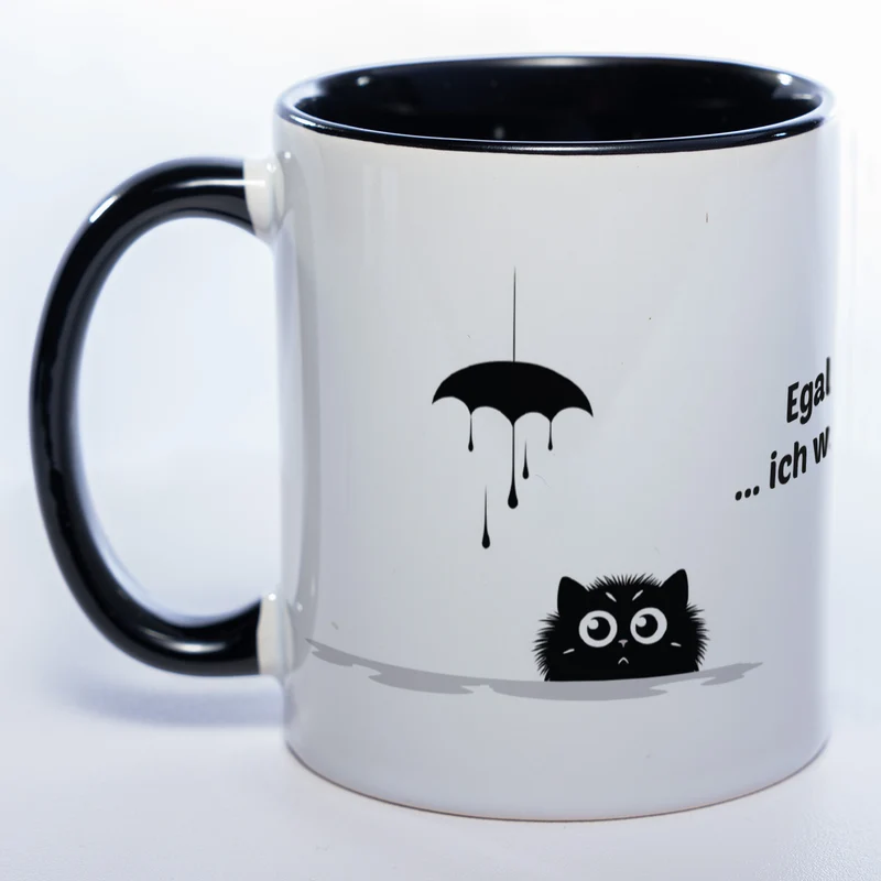 Egal was ... ich wars nicht - spülmaschinenfeste Katzen Motiv-Tasse - süße Kaffeetasse in vielen Farben
