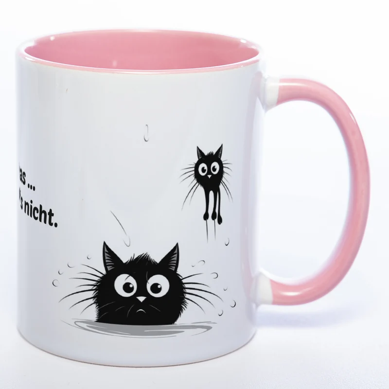 Egal was ... ich wars nicht - spülmaschinenfeste Katzen Motiv-Tasse - süße Kaffeetasse in vielen Farben
