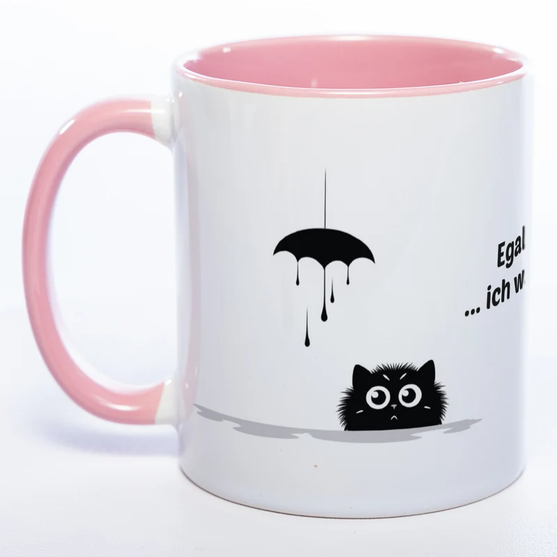 Egal was ... ich wars nicht - spülmaschinenfeste Katzen Motiv-Tasse - süße Kaffeetasse in vielen Farben