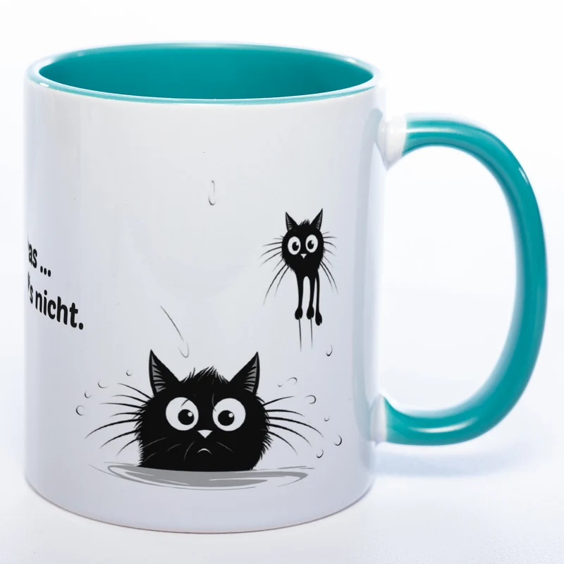 Egal was ... ich wars nicht - spülmaschinenfeste Katzen Motiv-Tasse - süße Kaffeetasse in vielen Farben