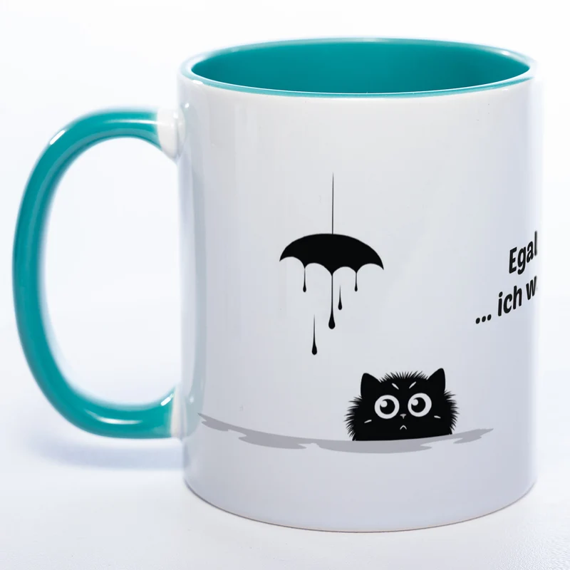 Egal was ... ich wars nicht - spülmaschinenfeste Katzen Motiv-Tasse - süße Kaffeetasse in vielen Farben