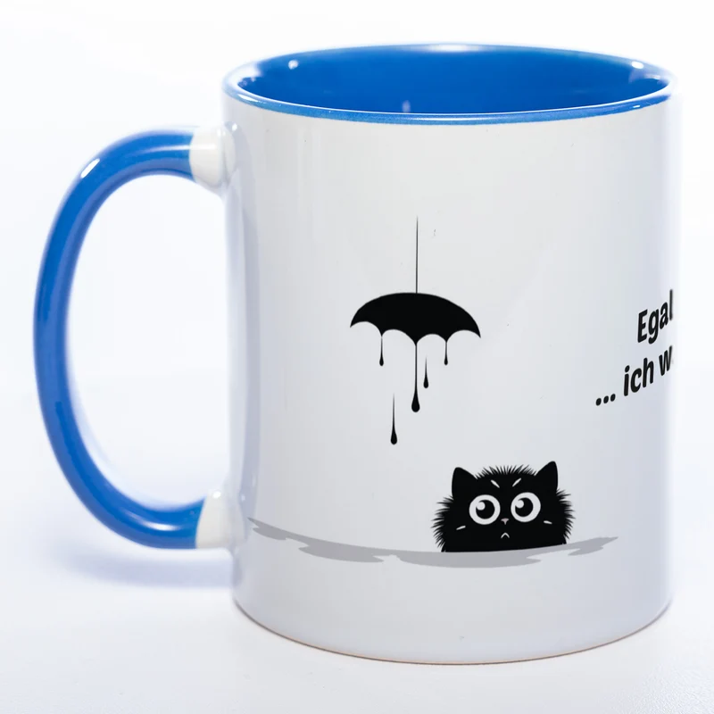 Egal was ... ich wars nicht - spülmaschinenfeste Katzen Motiv-Tasse - süße Kaffeetasse in vielen Farben