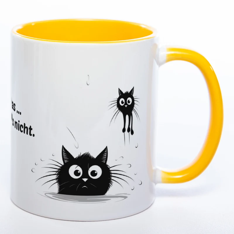 Egal was ... ich wars nicht - spülmaschinenfeste Katzen Motiv-Tasse - süße Kaffeetasse in vielen Farben