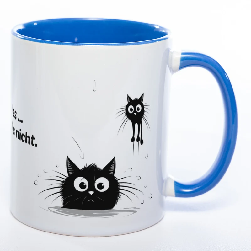 Egal was ... ich wars nicht - spülmaschinenfeste Katzen Motiv-Tasse - süße Kaffeetasse in vielen Farben