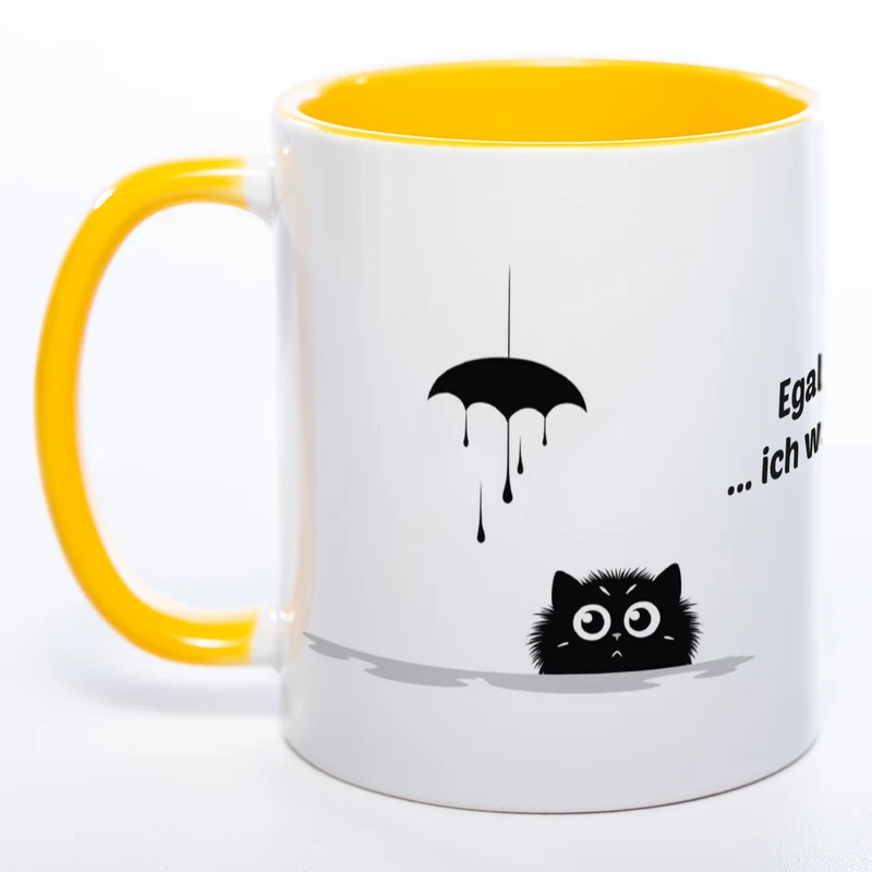 Egal was ... ich wars nicht - spülmaschinenfeste Katzen Motiv-Tasse - süße Kaffeetasse in vielen Farben