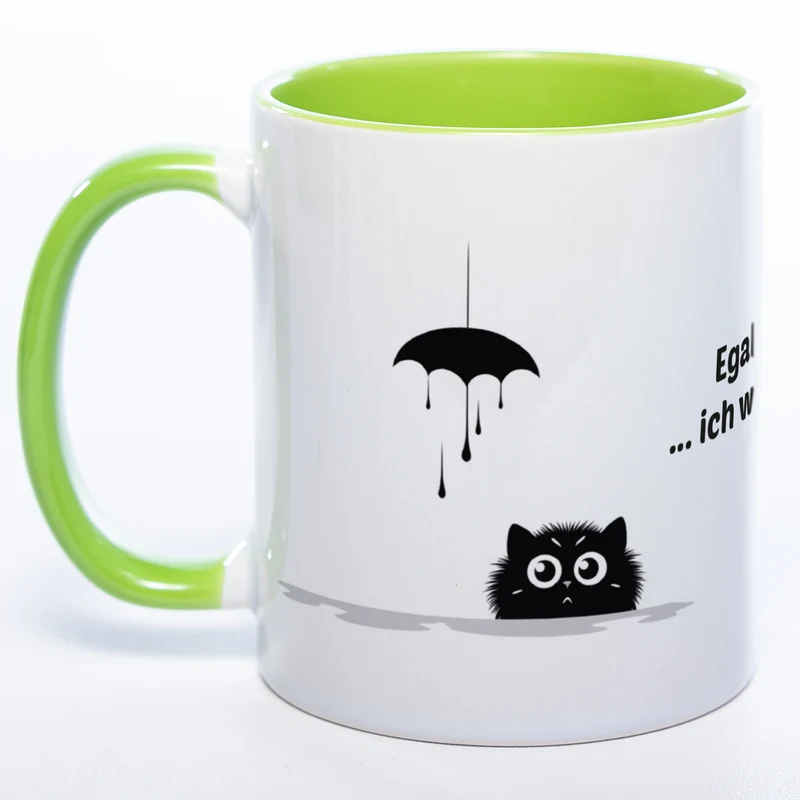 Egal was ... ich wars nicht - spülmaschinenfeste Katzen Motiv-Tasse - süße Kaffeetasse in vielen Farben