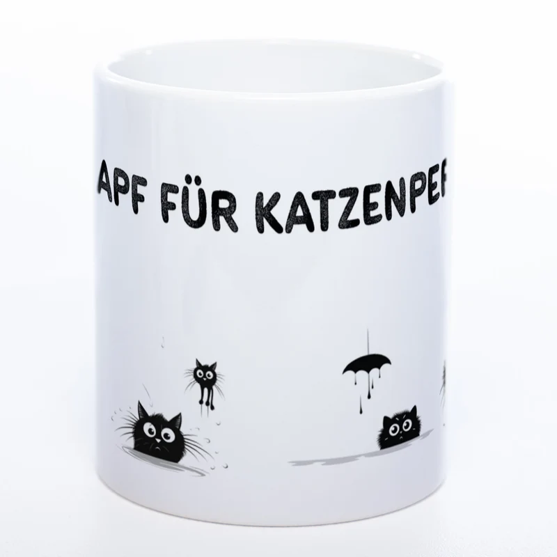 Trinknapf für Katzenpersonal - spülmaschinenfeste Motiv-Tasse - süße Kaffeetasse in vielen Farben