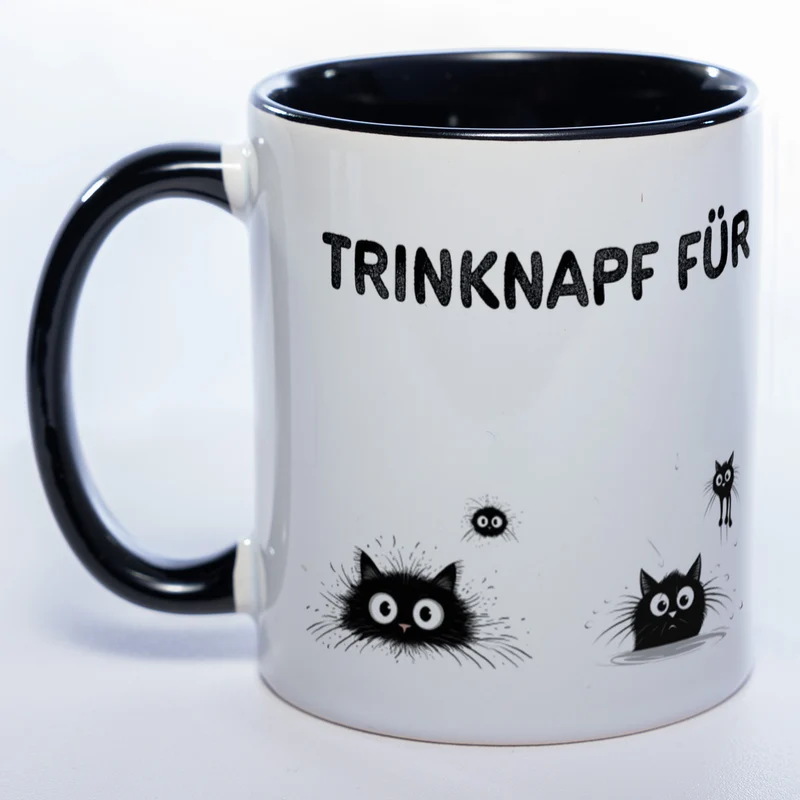 Trinknapf für Katzenpersonal - spülmaschinenfeste Motiv-Tasse - süße Kaffeetasse in vielen Farben