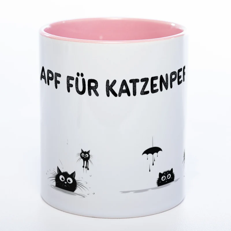 Trinknapf für Katzenpersonal - spülmaschinenfeste Motiv-Tasse - süße Kaffeetasse in vielen Farben