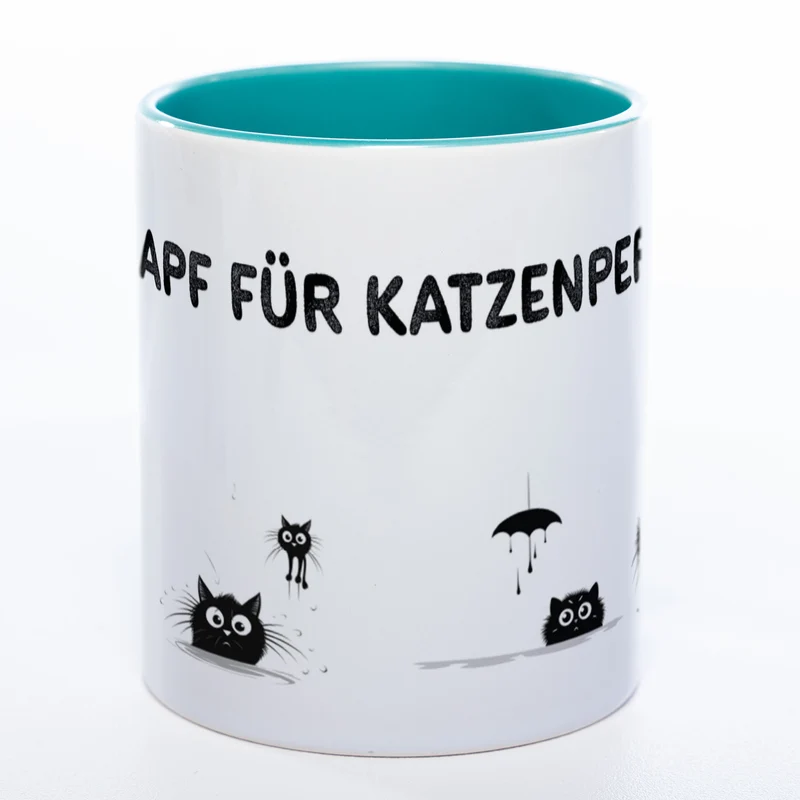 Trinknapf für Katzenpersonal - spülmaschinenfeste Motiv-Tasse - süße Kaffeetasse in vielen Farben