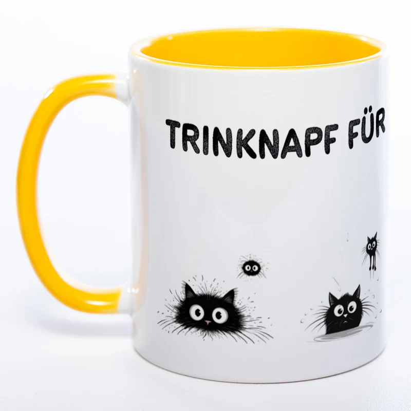 Trinknapf für Katzenpersonal - spülmaschinenfeste Motiv-Tasse - süße Kaffeetasse in vielen Farben