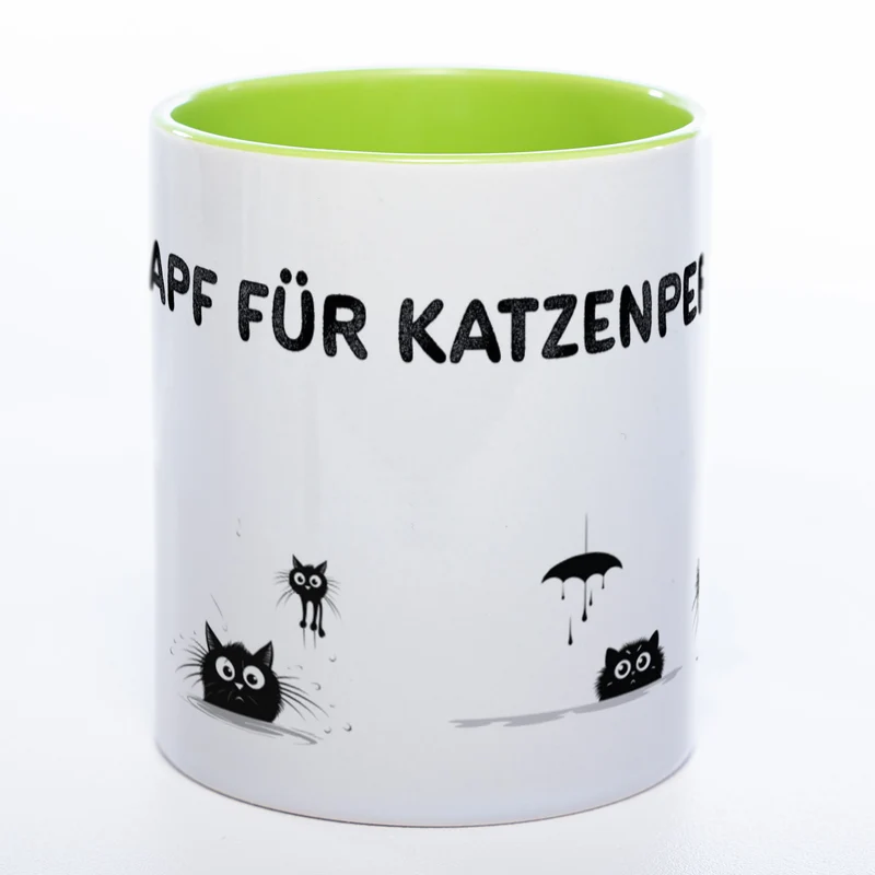 Trinknapf für Katzenpersonal - spülmaschinenfeste Motiv-Tasse - süße Kaffeetasse in vielen Farben