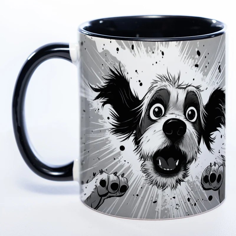 Tasse mit Crazydog und eigenem Foto in 3 Varianten - Tolle Geschenkidee - spülmaschinenfest
