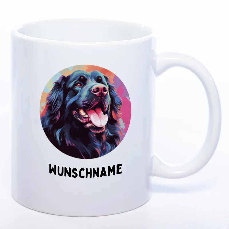 Mug Art Tasse mit Neufundländer & wahlweise mit NAME - Kaffeetasse StickyWorld Exclusive