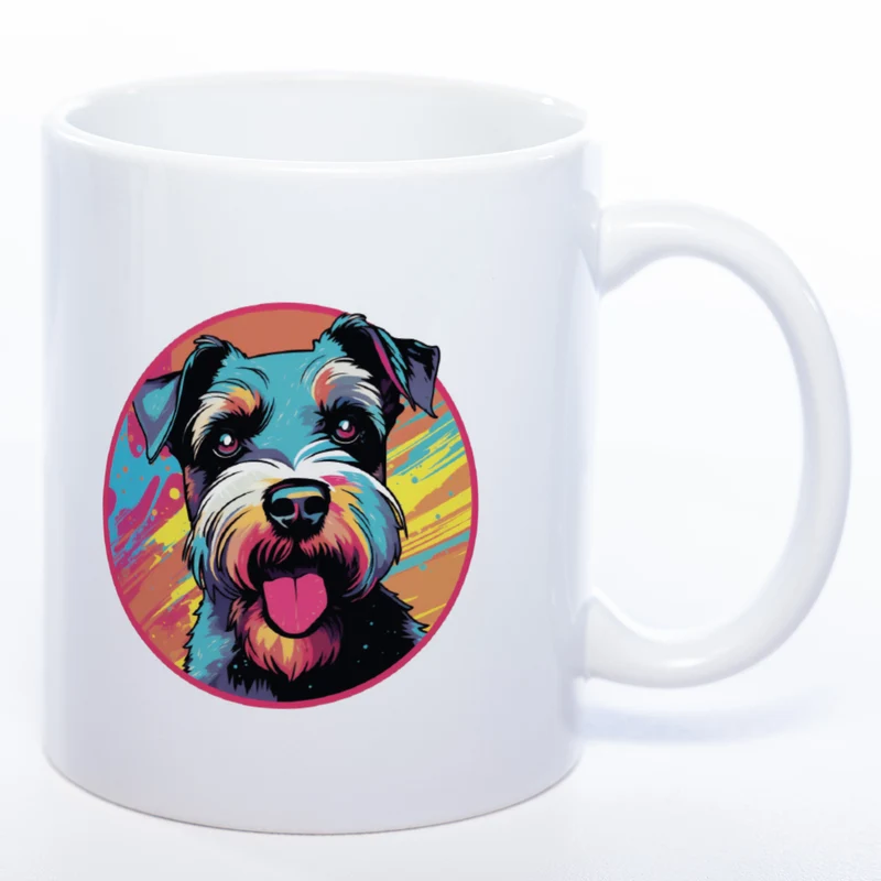 Mug Art Tasse mit Schnauzer Motiv & wahlweise mit NAME - Kaffeetasse StickyWorld Exclusive