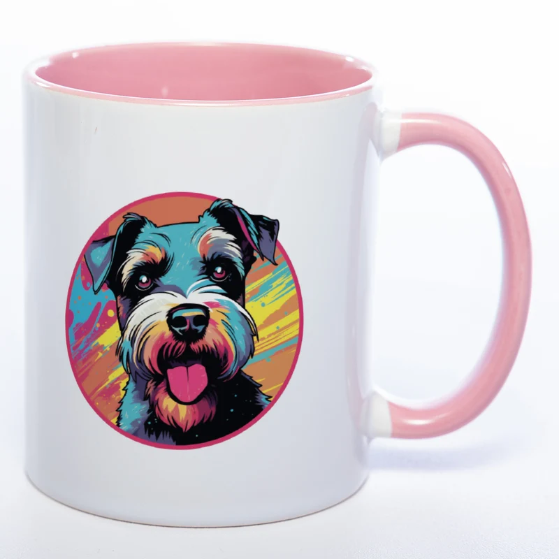 Mug Art Tasse mit Schnauzer Motiv & wahlweise mit NAME - Kaffeetasse StickyWorld Exclusive