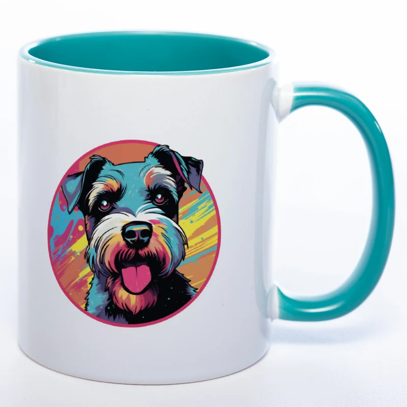 Mug Art Tasse mit Schnauzer Motiv & wahlweise mit NAME - Kaffeetasse StickyWorld Exclusive