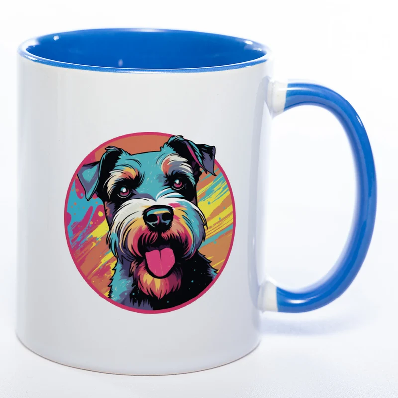 Mug Art Tasse mit Schnauzer Motiv & wahlweise mit NAME - Kaffeetasse StickyWorld Exclusive