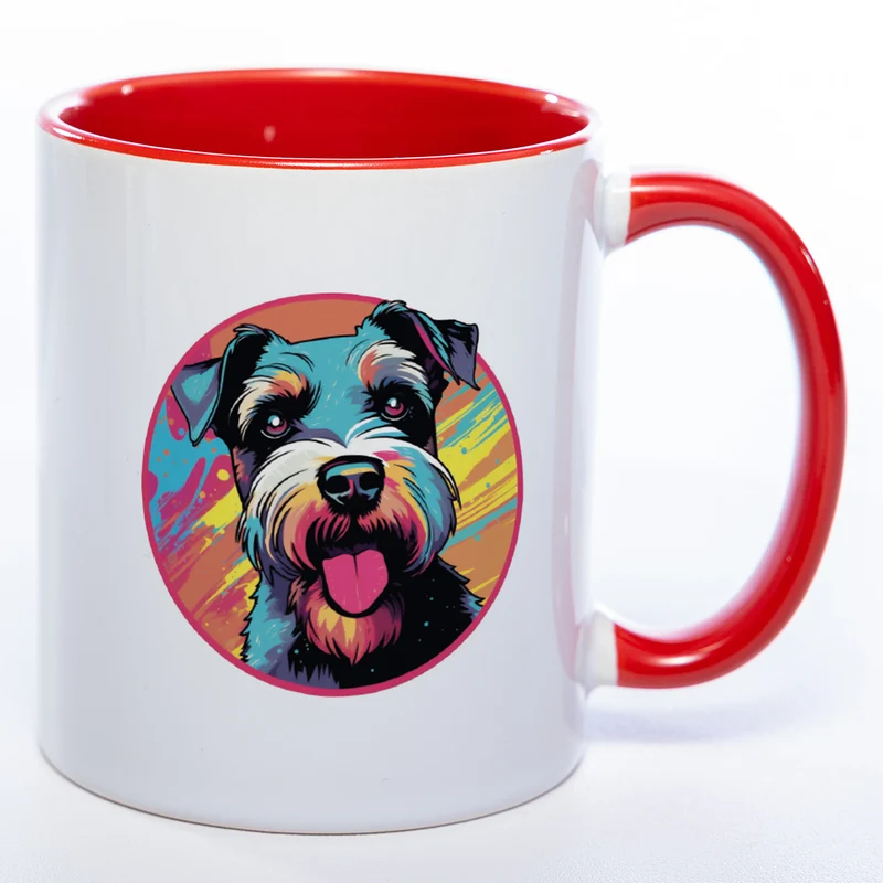 Mug Art Tasse mit Schnauzer Motiv & wahlweise mit NAME - Kaffeetasse StickyWorld Exclusive