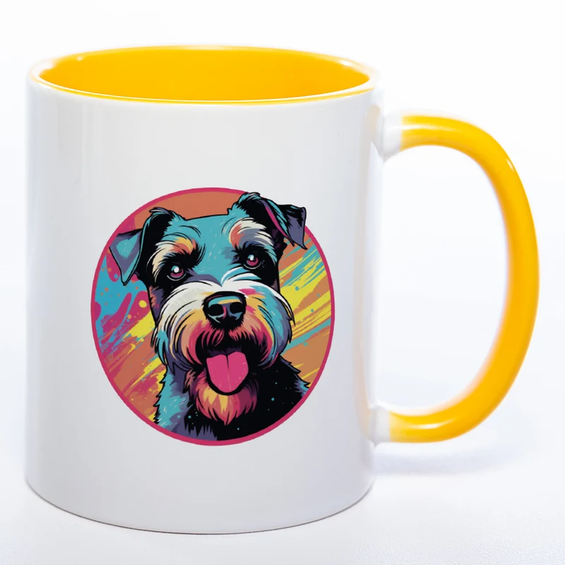 Mug Art Tasse mit Schnauzer Motiv & wahlweise mit NAME - Kaffeetasse StickyWorld Exclusive