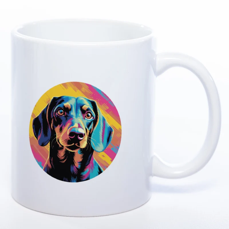 Mug Art Tasse mit Dackel Motiv & wahlweise mit NAMEN - Kaffeetasse StickyWorld Exclusive