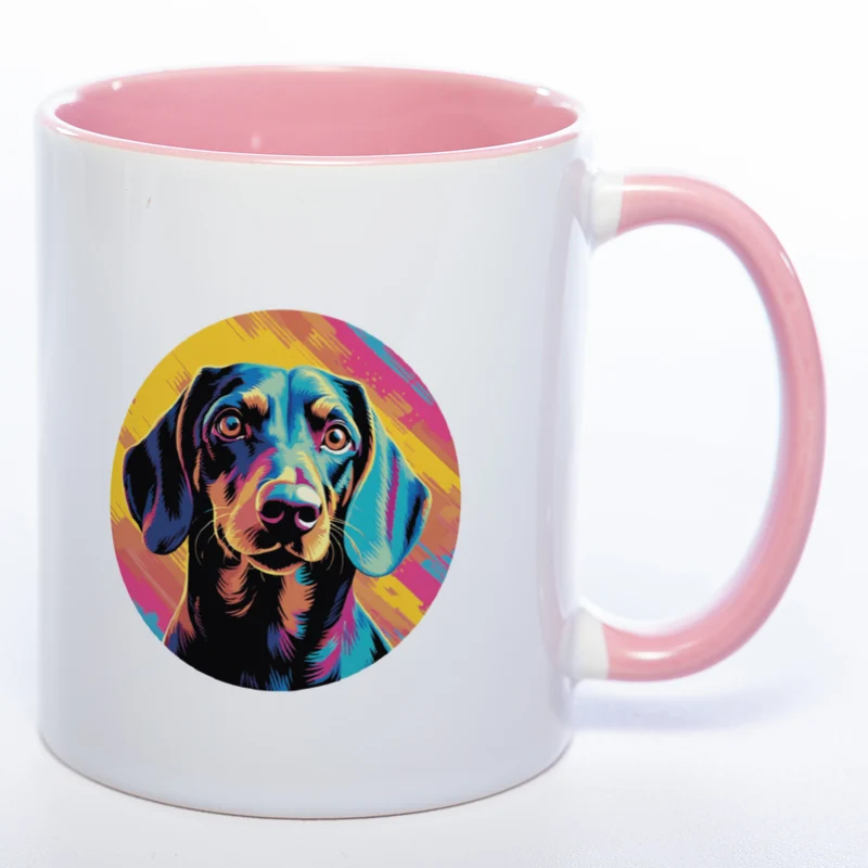 Mug Art Tasse mit Dackel Motiv & wahlweise mit NAMEN - Kaffeetasse StickyWorld Exclusive