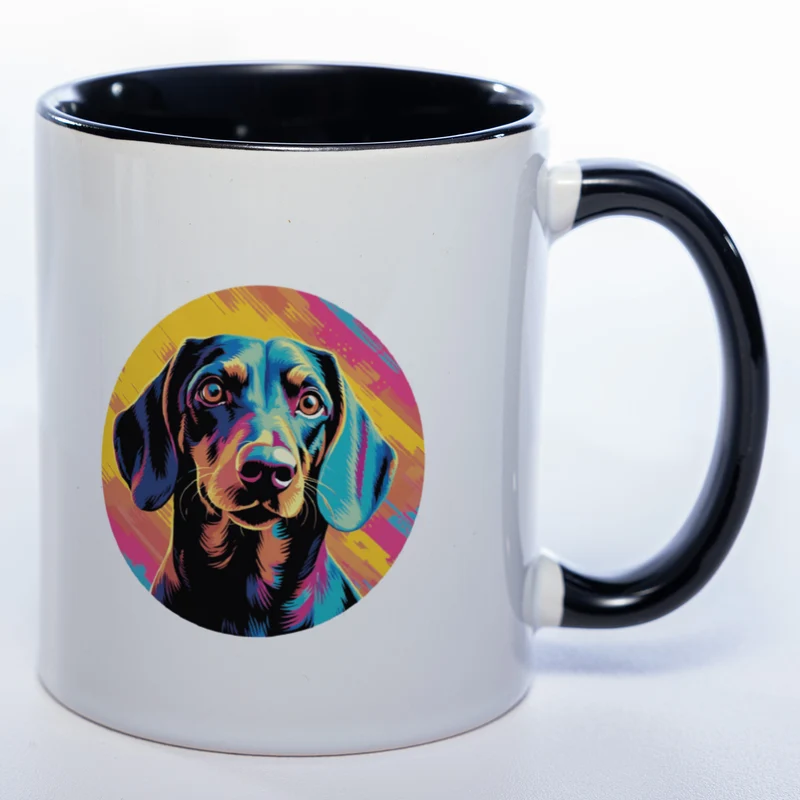 Mug Art Tasse mit Dackel Motiv & wahlweise mit NAMEN - Kaffeetasse StickyWorld Exclusive