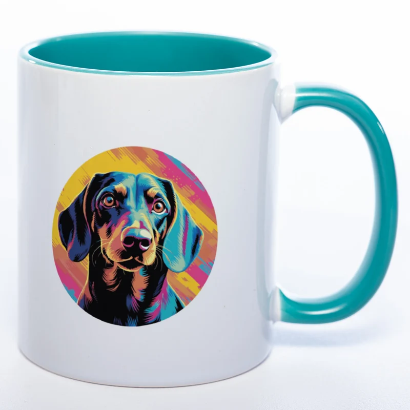 Mug Art Tasse mit Dackel Motiv & wahlweise mit NAMEN - Kaffeetasse StickyWorld Exclusive