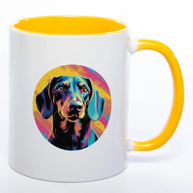 Mug Art Tasse mit Dackel Motiv & wahlweise mit NAMEN - Kaffeetasse StickyWorld Exclusive
