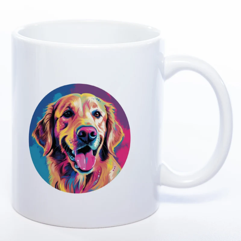 Mug Art Tasse mit Golden Retriever Motiv 2 & wahlweise mit NAME - Kaffeetasse StickyWorld Exclusive