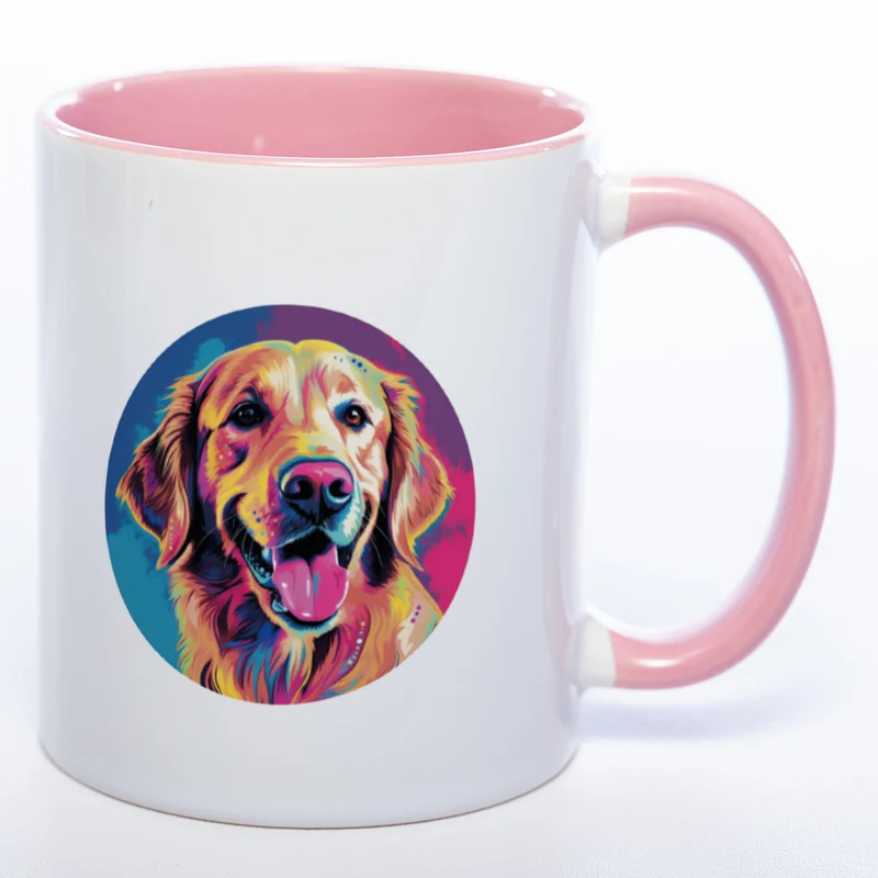 Mug Art Tasse mit Golden Retriever Motiv 2 & wahlweise mit NAME - Kaffeetasse StickyWorld Exclusive