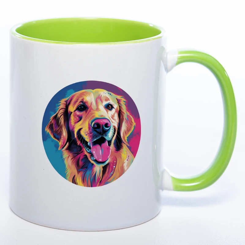 Mug Art Tasse mit Golden Retriever Motiv 2 & wahlweise mit NAME - Kaffeetasse StickyWorld Exclusive