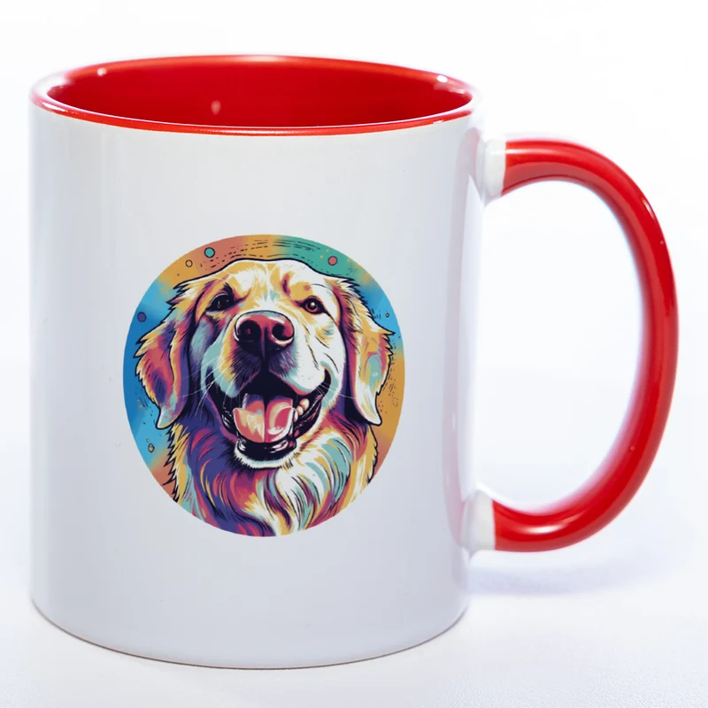 Mug Art Tasse mit Golden Retriever Motiv & wahlweise mit NAME - Kaffeetasse StickyWorld Exclusive