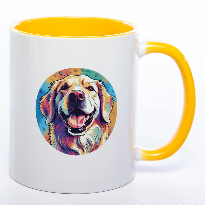 Mug Art Tasse mit Golden Retriever Motiv & wahlweise mit NAME - Kaffeetasse StickyWorld Exclusive