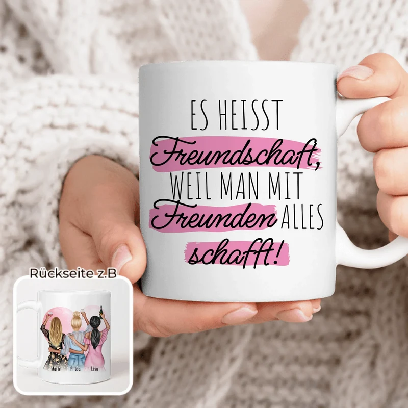 Personalisierte Tasse Beste Freundinnen (3 Freundinnen)