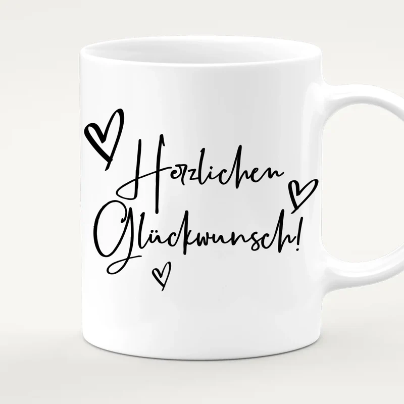 Personalisierte Tasse - Bachelor/Master/Abi/Schulabschluss Geschenk (1 Mann)