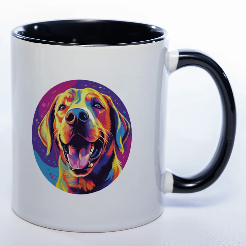 Mug Art Tasse mit Labrador Motiv 2 & wahlweise mit NAME - Kaffeetasse StickyWorld Exclusive
