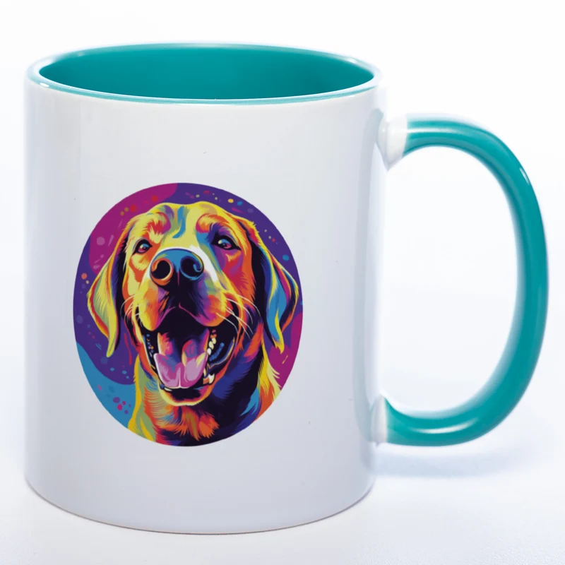 Mug Art Tasse mit Labrador Motiv 2 & wahlweise mit NAME - Kaffeetasse StickyWorld Exclusive