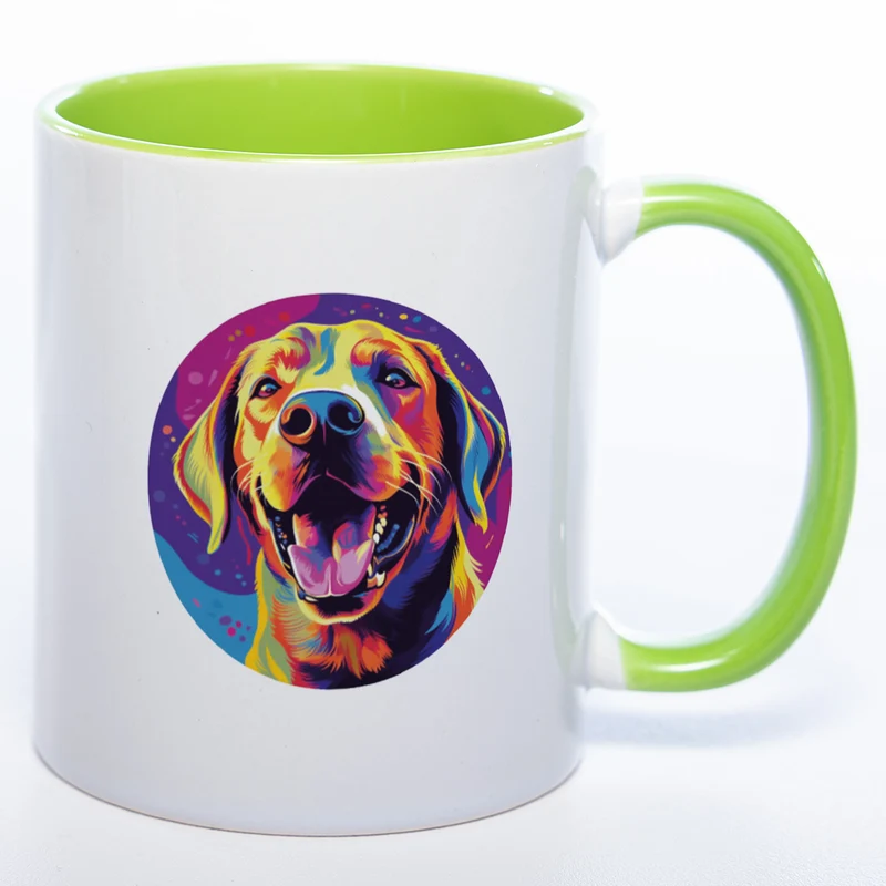 Mug Art Tasse mit Labrador Motiv 2 & wahlweise mit NAME - Kaffeetasse StickyWorld Exclusive