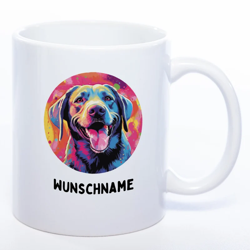Mug Art Tasse mit Labrador Motiv & wahlweise mit NAME- Kaffeetasse StickyWorld Exclusive