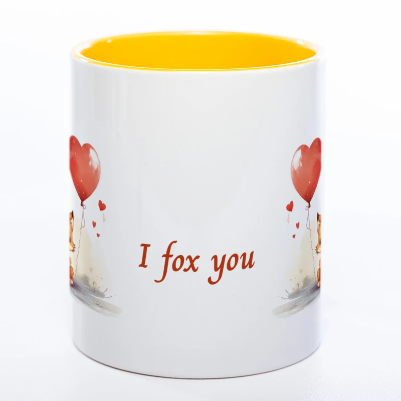 Spülmaschinenfeste Motiv-Tasse mit Spruch "I fox you" - süße Kaffeetasse in vielen Farben