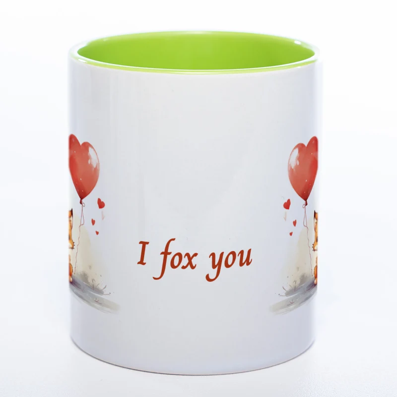 Spülmaschinenfeste Motiv-Tasse mit Spruch "I fox you" - süße Kaffeetasse in vielen Farben