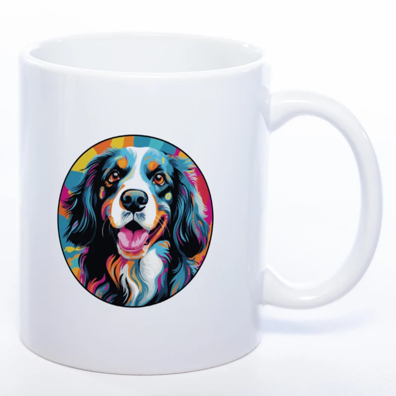 Mug Art Tasse mit Epagneul Breton Motiv 2 wahlweise mit NAME - Kaffeetasse StickyWorld Exclusive