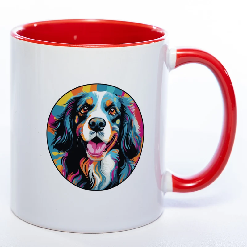 Mug Art Tasse mit Epagneul Breton Motiv 2 wahlweise mit NAME - Kaffeetasse StickyWorld Exclusive