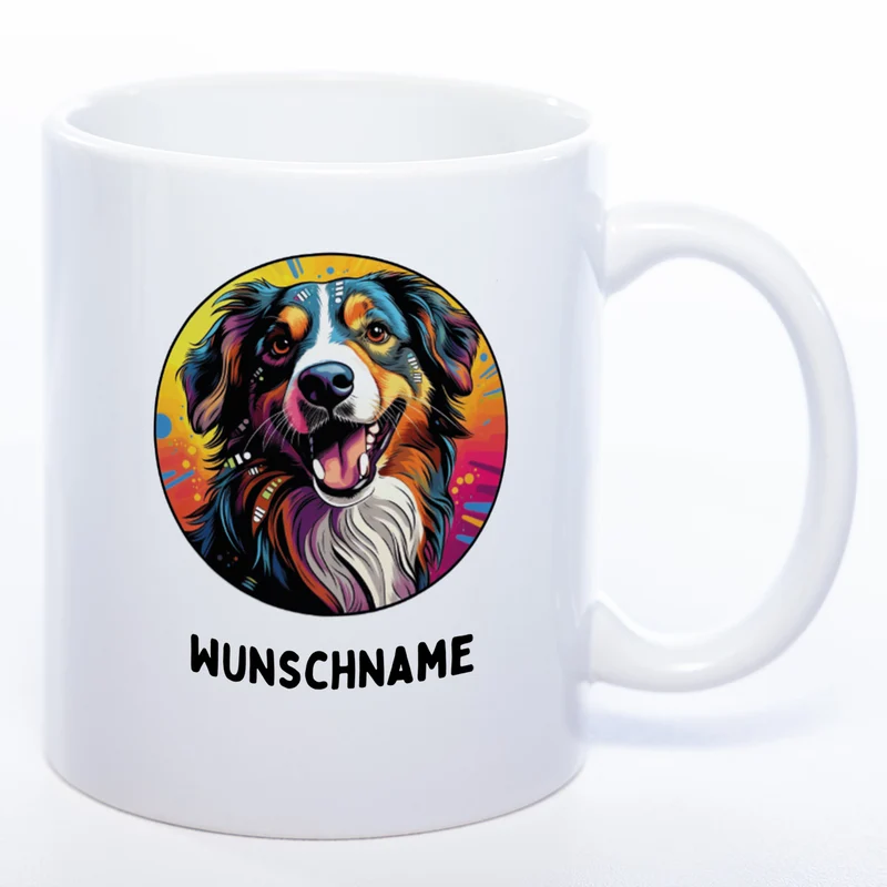 Mug Art Tasse mit Epagneul Breton & wahlweise mit NAME - Kaffeetasse StickyWorld Exclusive