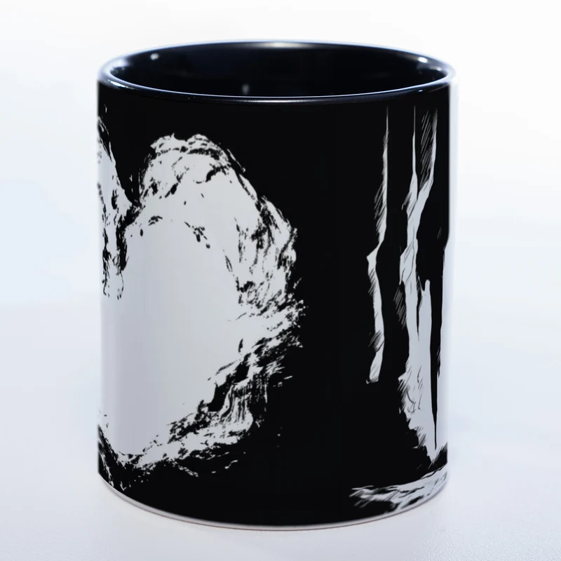 Spülmaschinenfeste Motiv-Tasse mit Höhlen Motiv 2 mit Herz - exclusive Kaffeetasse