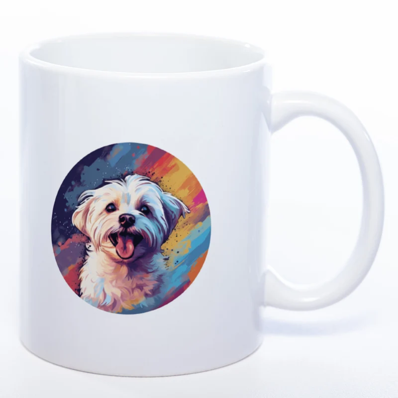 Mug Art Tasse mit Malteser Motiv& wahlweise mit NAMEN - Kaffeetasse StickyWorld Exclusive
