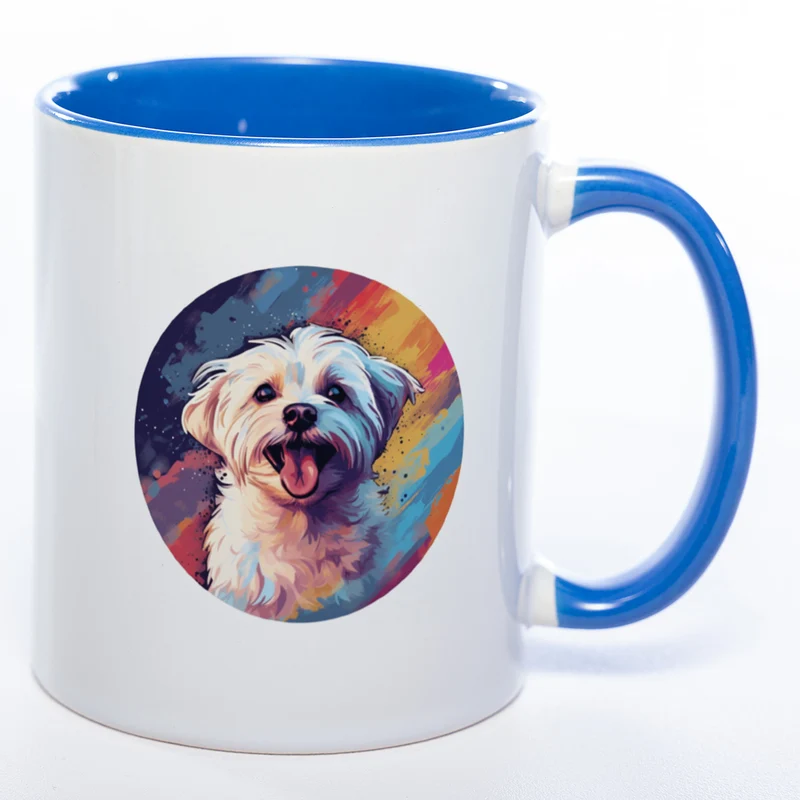 Mug Art Tasse mit Malteser Motiv& wahlweise mit NAMEN - Kaffeetasse StickyWorld Exclusive