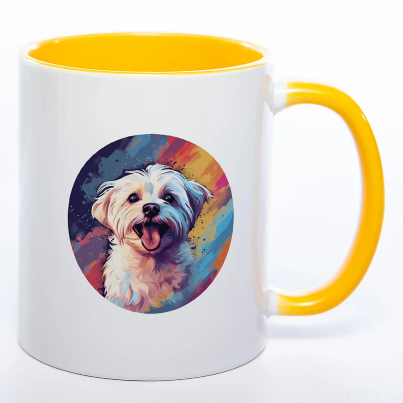 Mug Art Tasse mit Malteser Motiv& wahlweise mit NAMEN - Kaffeetasse StickyWorld Exclusive